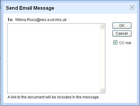 Screenshot 16 Email prompt Fill in your email message and click OK.