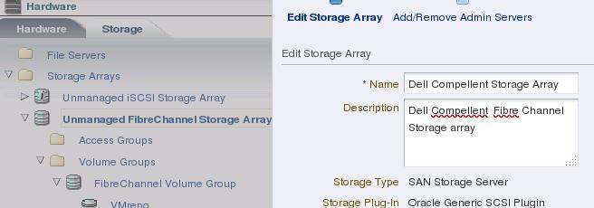 Configuring the Storage Oracle VM