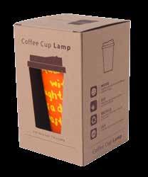 Coffee cup lamp package Material Recycled paper 9.8cm x 9.