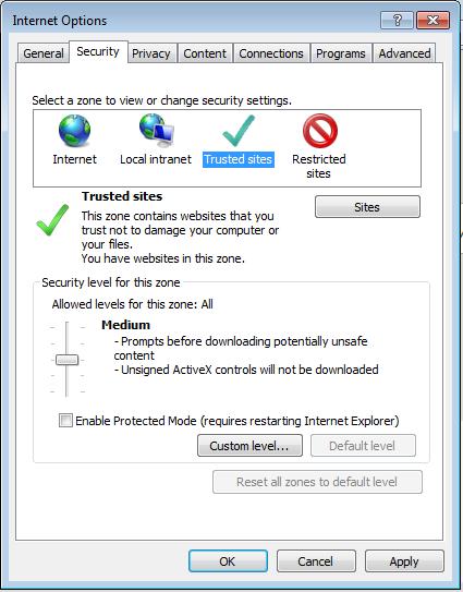 Page : 20/160 In the window that appears, click the "Security"