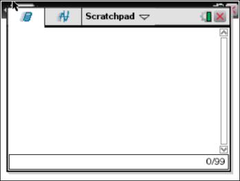 I. Defining a Function with the TI-nspire CAS You can define a function from the Scratchpad or a document. We will use the Scratchpad, which looks like the image at the right.