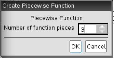 Piecewise Defined Functions This is best illustrated with an example. Suppose you wish to define 3x 1 x 1 f( x). 2x 5 x 1 First press b and choose option 1:Actions and then 1:Define.