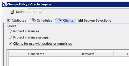 Select Clients for use with scripts and templates.