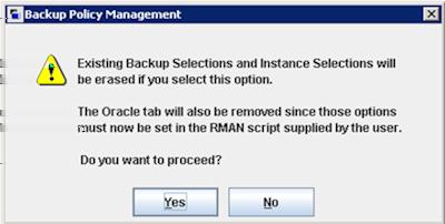 NetBackup for Oracle with Snapshot Client About Oracle support for Replication Director 208 After selecting the Clients for use with scripts and templates option, a message appears that describes the