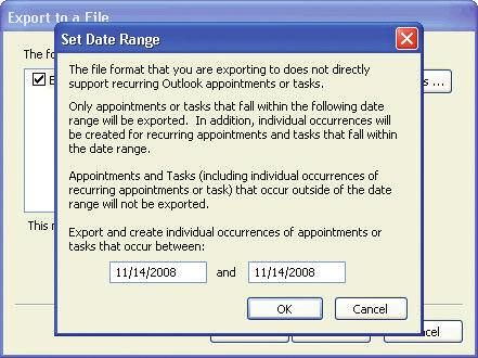 Enter an appointment date range that reflects the date you wish to confirm appointments for in the two