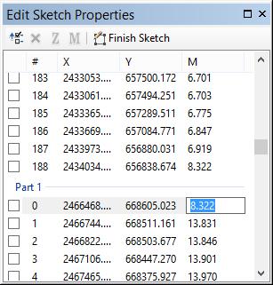 Changing the coordinates of a feature Edit Sketch Properties window