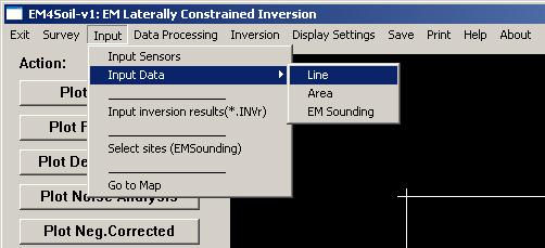 C- Inverting (Q2D) and Displaying results Now you must invert the profiles you have saved.