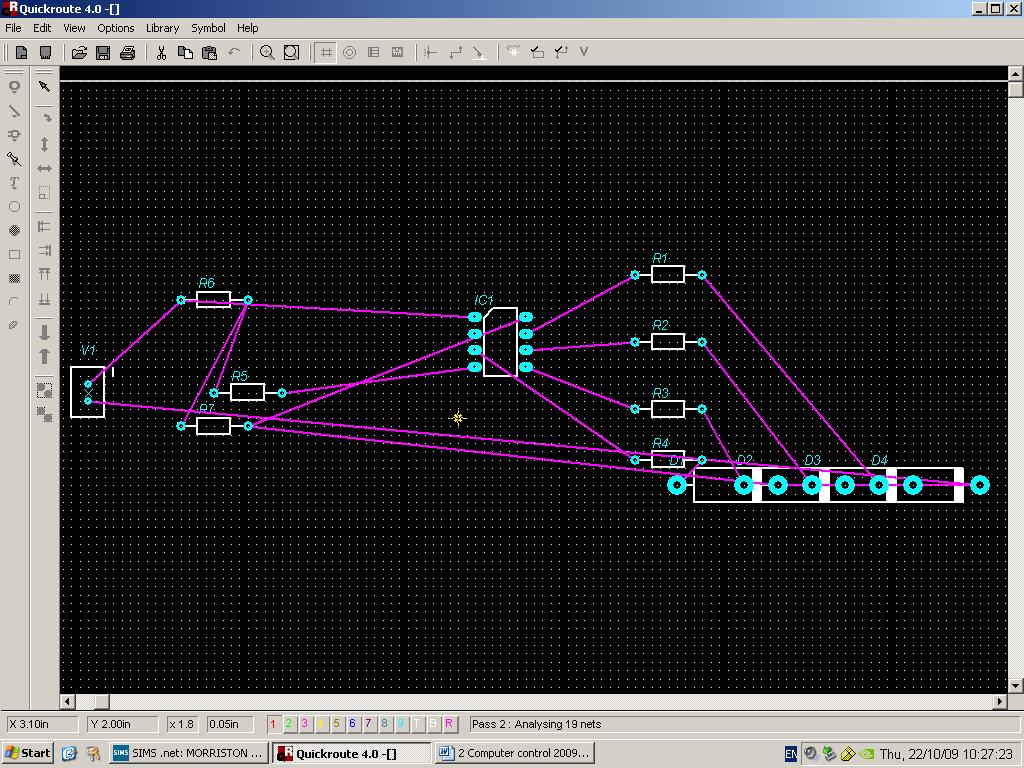 Step 3 click SCHEMATIC CAPTURE and the SCHEMATIC drawing will be converted into a rats nest PCB format.