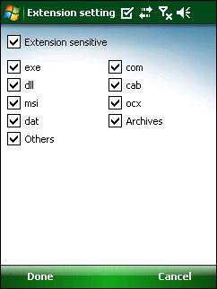 5.3 General settings 5.4 Extensions settings To modify scanning parameters, tap Menu > Settings > General.