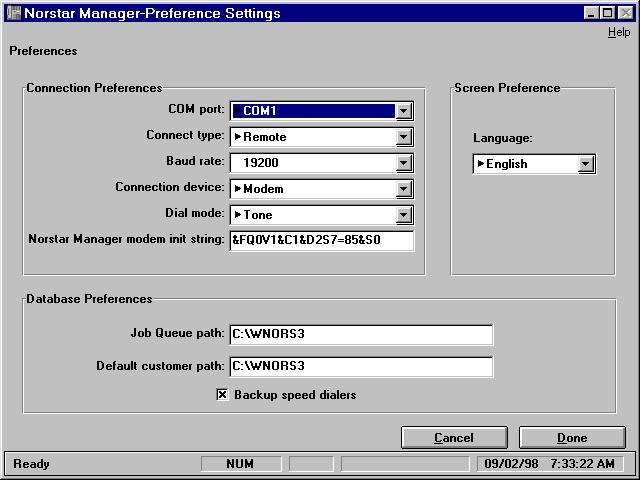 2 6 Section 2: Setting up Norstar Manager Figure 2.1 The Preferences screen 3. Select the field of the default setting you want to change and choose or type the new value.