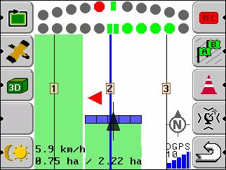 4 Basic control principles Use the screen light bar 4.4.1 The screen light bar in graphic mode Screen light bar - graphic mode The screen light bar in graphic mode consists of two bars: The current