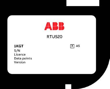 62 PRODUCT CATALOG RTU500 SERIES RTU500 series functions and software Licences Release 11 for RTU520 series SD card Basic Licence 1KGT201599R0011 (50 DP) 1KGT201596R0011 (250 DP) 1KGT201593R0011 (750