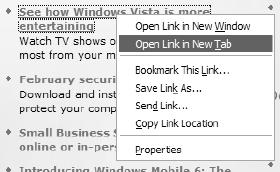 You can now type an address to visit in the Address box, or pick a favourite site from the Bookmarks menu.