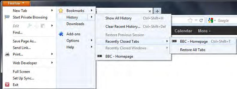 Closing and restoring tabs You can close a tab two ways: By clicking the Close button at end of the tab, on the right. By using the keyboard shortcut Ctrl + W to close the current tab.
