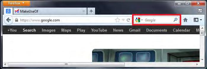 Search bar The Search Bar is one of the features that I love most. It is a text bar located in the top right corner in the navigation toolbar of the Firefox window.