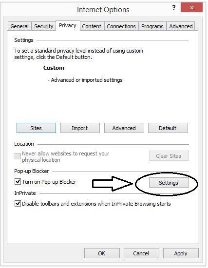 In order for each document to open up in a separate browser tab, certain Pop-up Blocker settings must be in place: 1. Open Internet Explorer and select the Tools icon 2.
