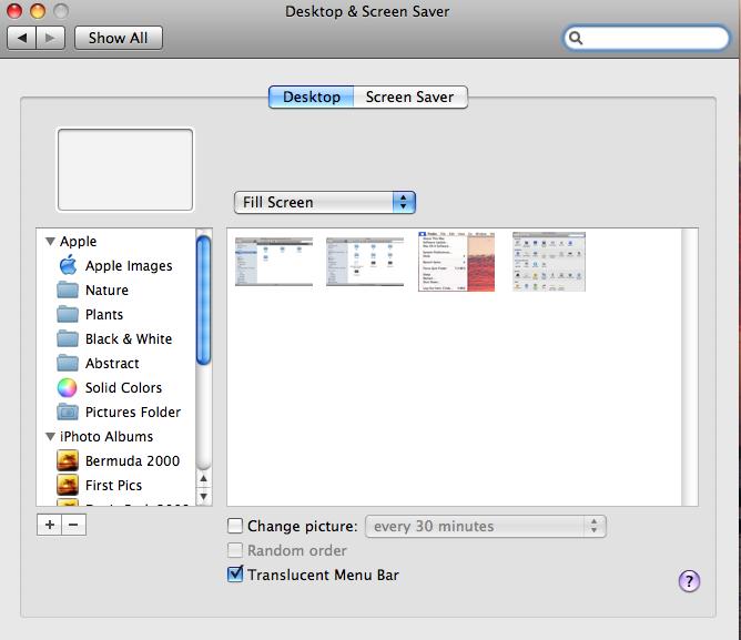 System Preferences - Desktop and Screensaver Select Desktop and Screensaver to customize your