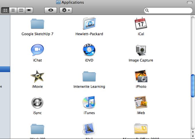 Icons Icon view lets you see your files, downloads, presentations, movies, and