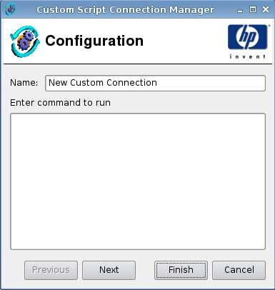 Custom 1. To add a Custom connection, click Connections > Add. 2. Select Custom and set the following option: Configuration on page 64 Configuration 1.