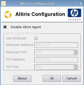 Altiris Configuration NOTE: Altiris is disabled by default. It can be activated automatically if the local area network DHCP server provides Altiris server information through DHCP Tag 190.