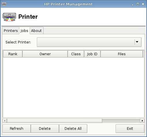 Jobs Tab To delete print jobs: 1. Select a printer from the Select Printer list. 2.