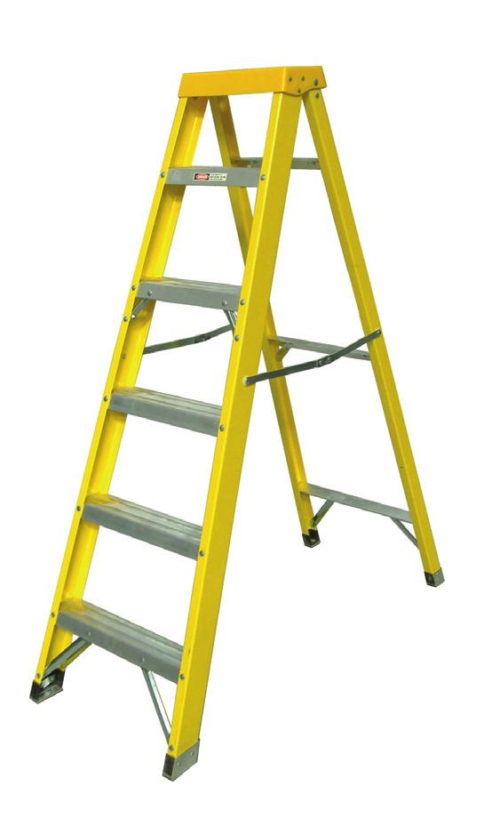 .0 2. 2.. ZARGES double-sided access platform Comfortable and precise rung-by-rung height adjustment in increments of 20 mm Upper ladder can be used separately