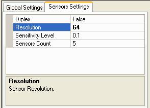 6. Type the output resolution. The minimum value is five. The maximum value is: (number of pins used for sensors - 1) x 2 8-1 or (2 x number of pins used for sensors - 1) x 2 8-1 for diplexed sliders.