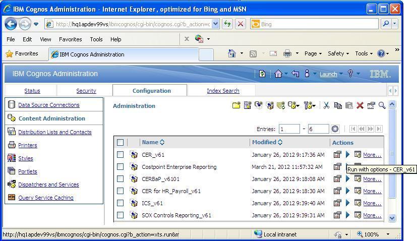 Back Up Your Current Costpoint Enterprise Reporting Implementation If you have already created an Export job for Costpoint Enterprise Reporting, you can run that instance to create your backup, and