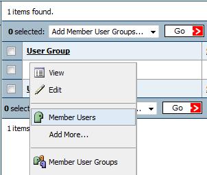 View Members of a User Group Perform the following procedure to view members of a user group. To view members of a user group: 1. Click Identity > User Groups > Manage Existing.