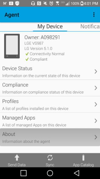 If you have AirWatch installed, you will see an Agent and/or Managed Apps app on your device.