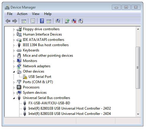 3 Installation 3.3 Windows 7 10) Install the USB serial port from Device Manager.