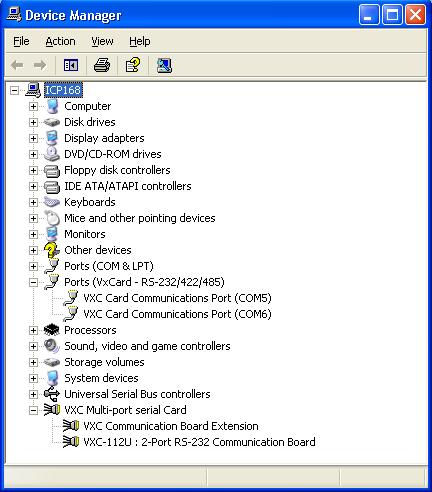 442 Check the Configuration of the COM Port Step 3: Verify that the COM ports for the VXC/VEX series