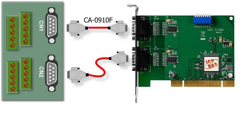 are available: A DN-09-2 (optional) terminal board Two CA-0910F (optional) cables Step 1: Connect the DN-09-2 terminal board to the VXC/VEX-112