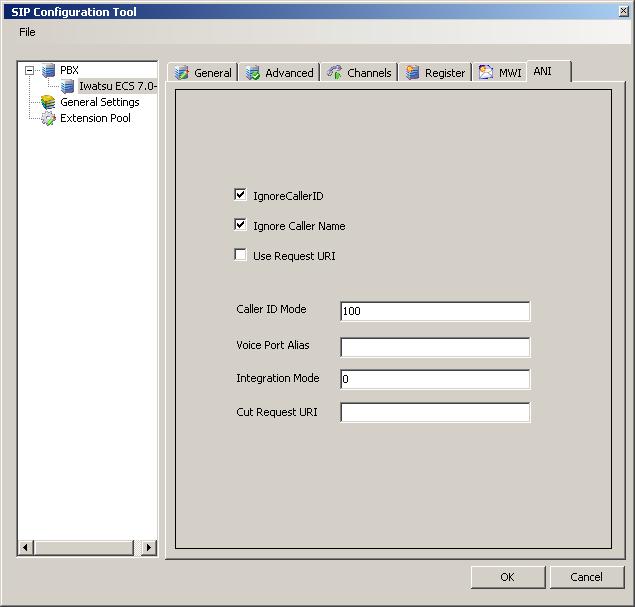 Programming From the Esnatech Officelinx SIP Configuration Wizard under PBX > Iwatsu > ANI tab make the following changes: Select the Ignore Caller ID check box.