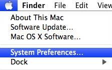 1. From the Apple menu, select System Preferences.