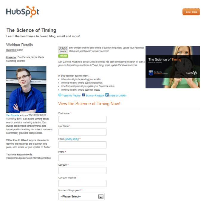 IDEA #5: Repurpose a proven topic 1 Pre-webinar MarketingSherpa Case Study HubSpot: choosing a topic that draws an audience Challenge: HubSpot wanted a