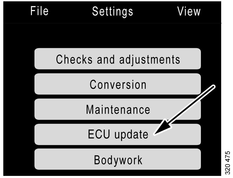 Work description Connection to vehicle 1. Connect the computer to the vehicle or industrial and marine engine via the VCI connection. 2. Start SDP3.