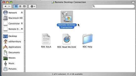Double click on the "Remote Desktop