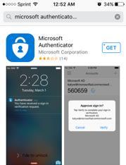 mobile device by going to the app store (itunes app store on ios or Google Play store on Android) and search for Microsoft Authenticator.