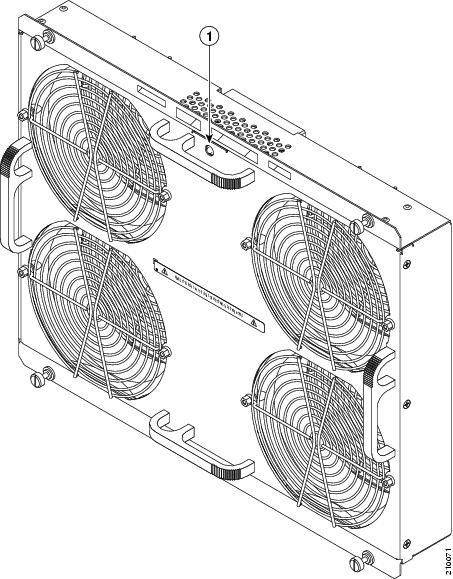 Chassis Cooling System Fan Tray Fan Tray The following figure shows a fan tray, which plugs into the
