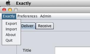 preset configuration settings provided by the archive or receiving entity. This feature will only import xml files exported by another instance of Exactly.