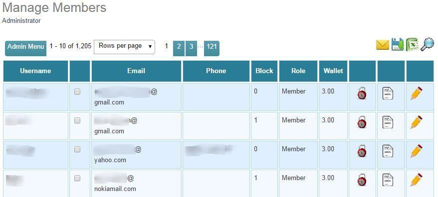2. Manage Members Here you can manage the