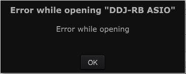 If the following error message is displayed when you selected the driver software for the DDJ-RB: Please follow the steps below to check the installation status of the driver software.
