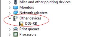 [How to reinstall the driver software] Follow the instructions below to reinstall the driver software. 1. Disconnect the DDJ-RB from your computer. 2. Close rekordbox. 3.