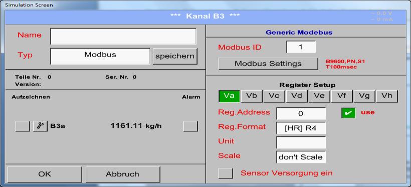 Modbus Main menu Settings Sensor settings B3 Modbus ID description field Please insert here the specified Modbus ID of the sensor, allowed values are 1-247, (e.g. here Modbus ID = 22) For setting the Modbus ID on the sensor, please see sensor-datasheet.