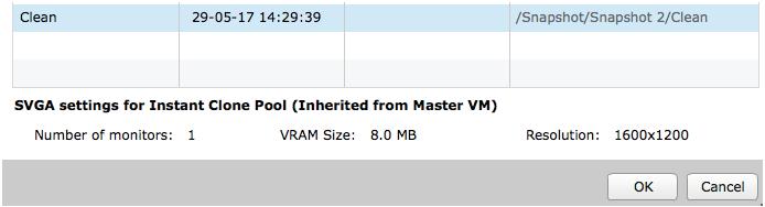 For Horizon 7 version 7.0 or 7.1, configure the amount of VRAM you want each virtual desktop to have. If you are using vgpu, also select the profile to use. With Horizon 7 version 7.