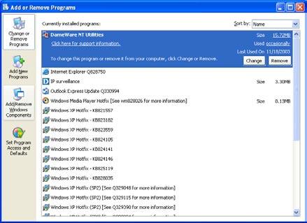 Click Add or Remove Programs Click Add/Remove Windows Components