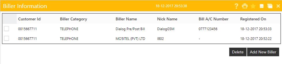 This option will only allow user to pay for the registered number of the biller.