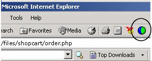 Internet Explorer Web browser.