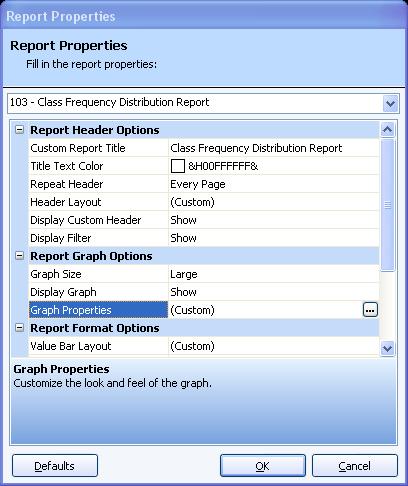 Preferences and Properties from the selected region appear in the report header that you define. 6 In the Alignment section, choose an alignment for your item: Left, Center or Right.